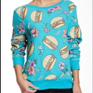 Wildfox Cheeseburger In Paradise Baggy Beach Jumper